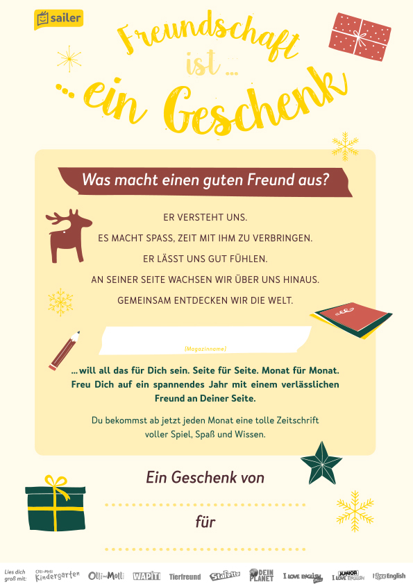 Weihnachts-Geschenkgutschein Weihnachts-Geschenkgutschein