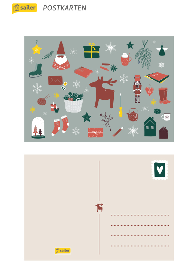 Weihnachts-Postkarten-2 Weihnachts-Geschenkpapier_01_A3