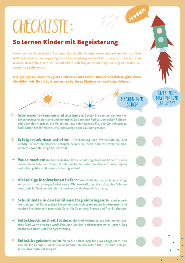 Checkliste Schulstart Checkliste Schulstart