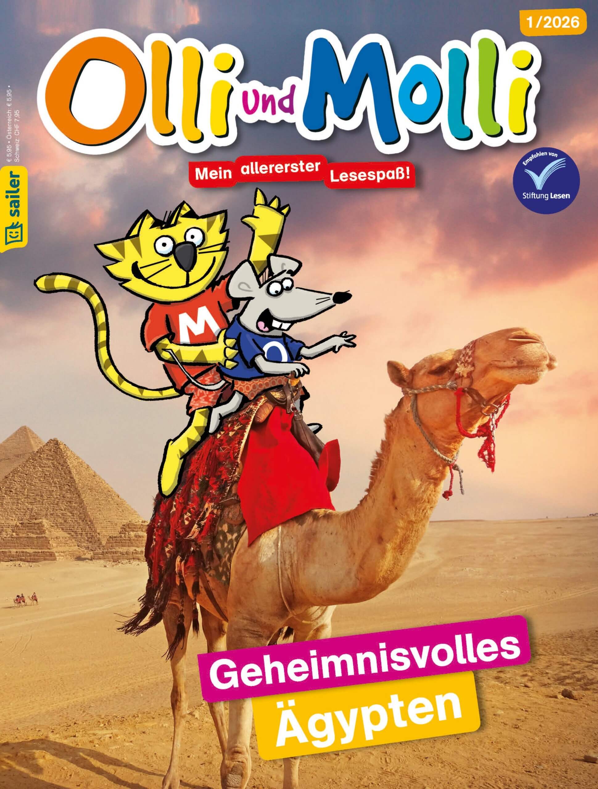Olli und Molli Zeitschrift mit Pilzen auf dem Cover - Ausgabe Oktober 2025